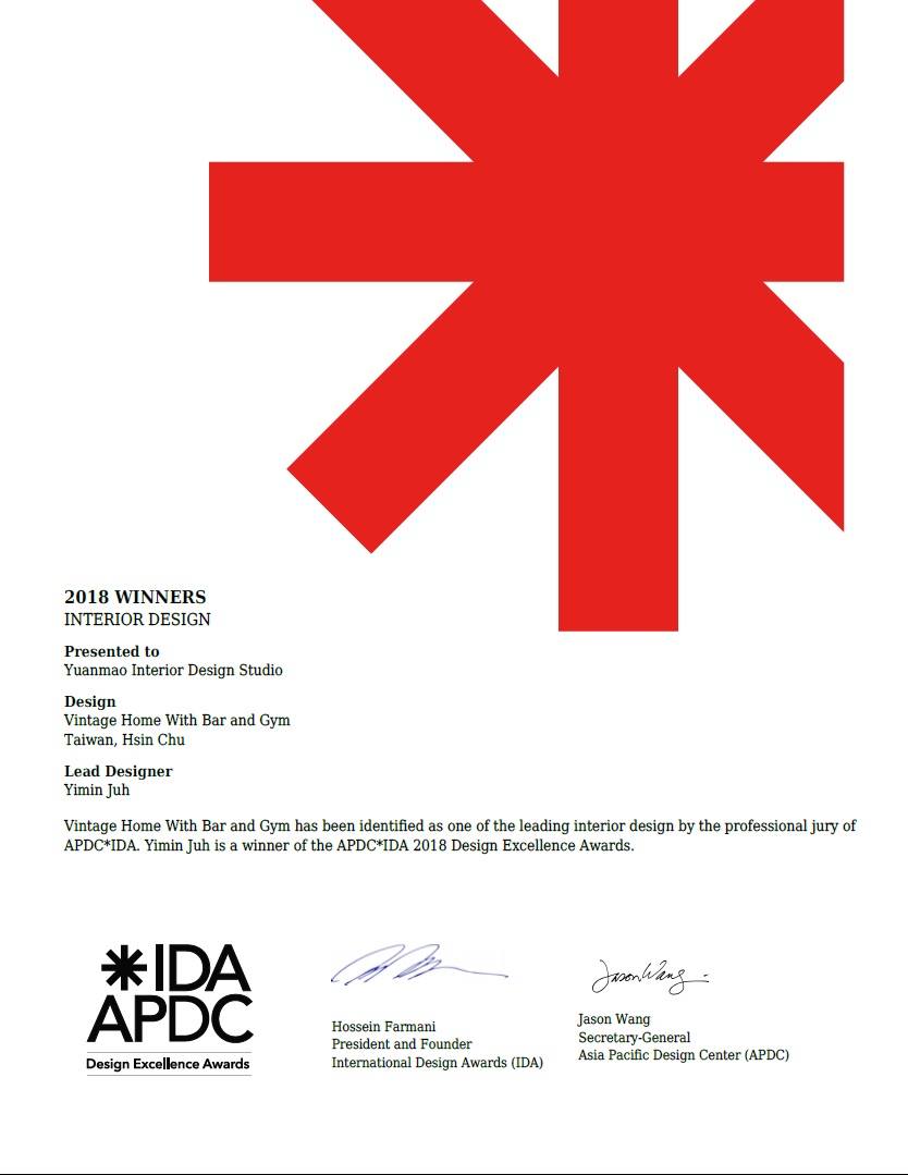 2018 美國 APDC IDA Design Excellence Awards 優勝