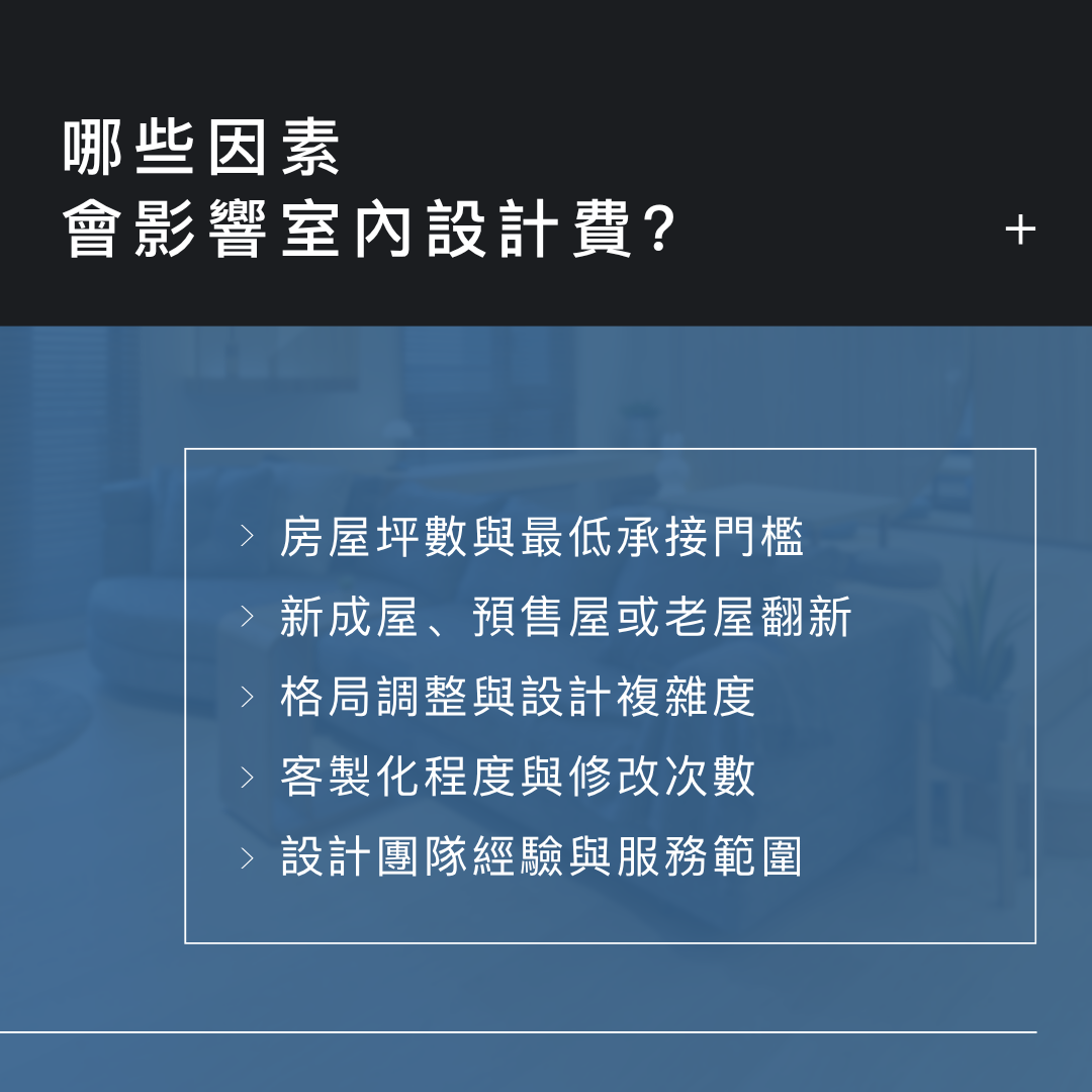 室內設計費用影響因素